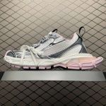 Balenciaga 3XL Retro Dad Shoes Pink Sole White and Grey Mesh Upper Sports Shoes